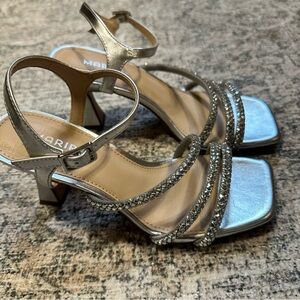 Silver Strappy Heels